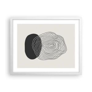 Poster în ramă albă - Persistență și vibrațiile - 50x40 cm