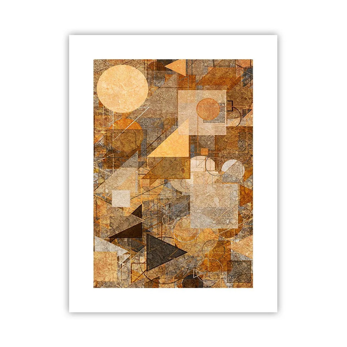 Poster - Studiu cubist de bronz - 30x40 cm