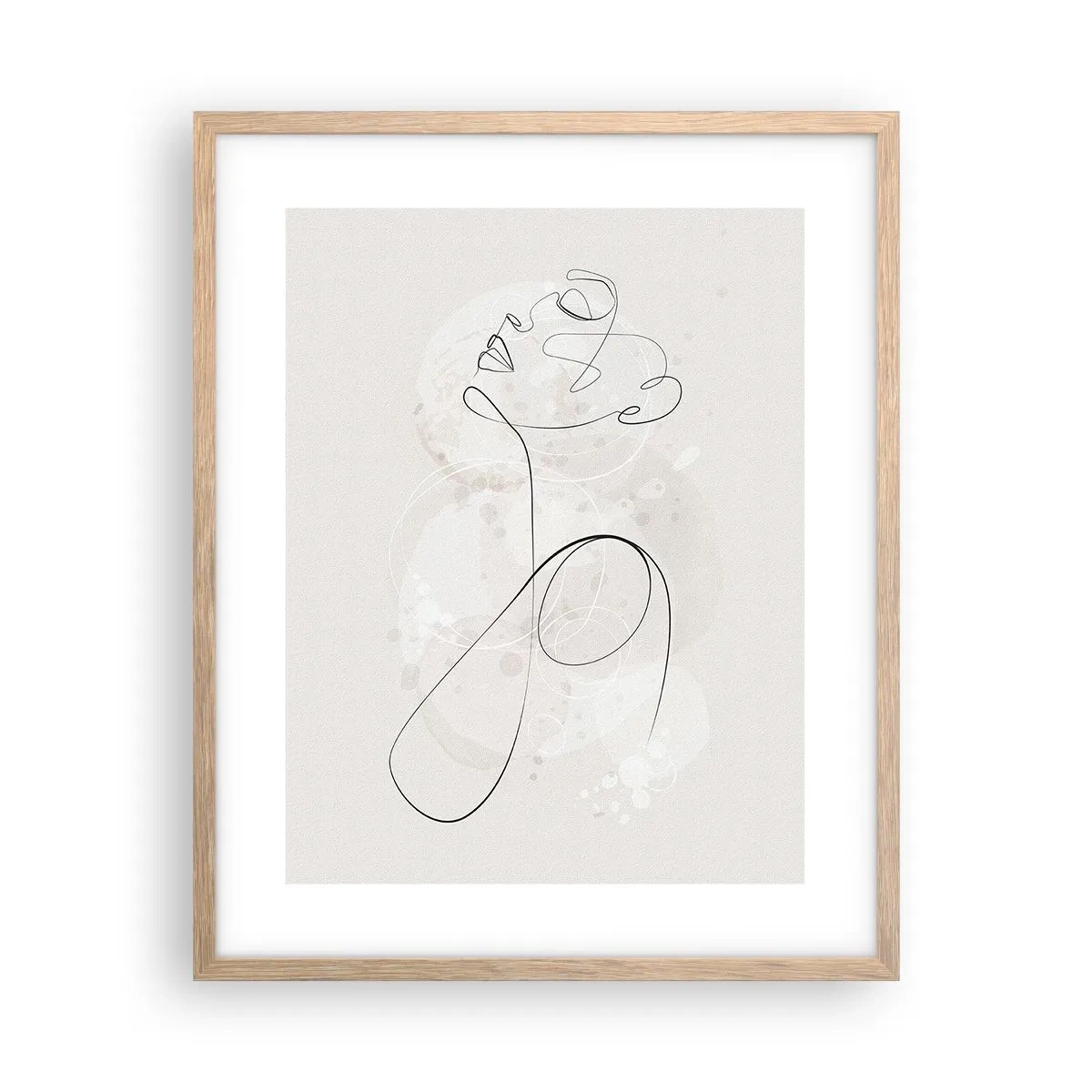 Poster în ramă de stejar deschis - Spirala frumuseții - 40x50 cm