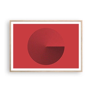 Poster în ramă de stejar deschis - Mișcare circulară - 100x70 cm