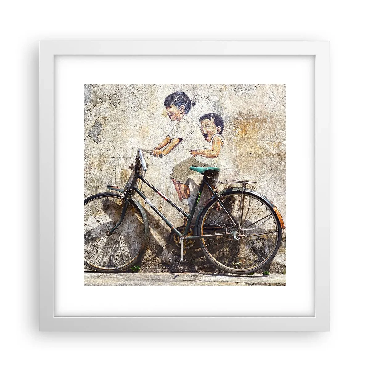 Poster în ramă albă - Adevărat sau fals? - 30x30 cm