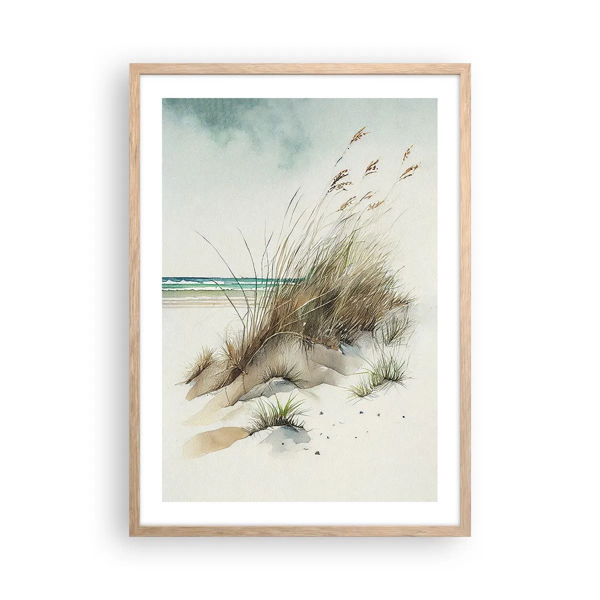 Poster în ramă de stejar deschis - Înfășurate în nisip - 50x70 cm