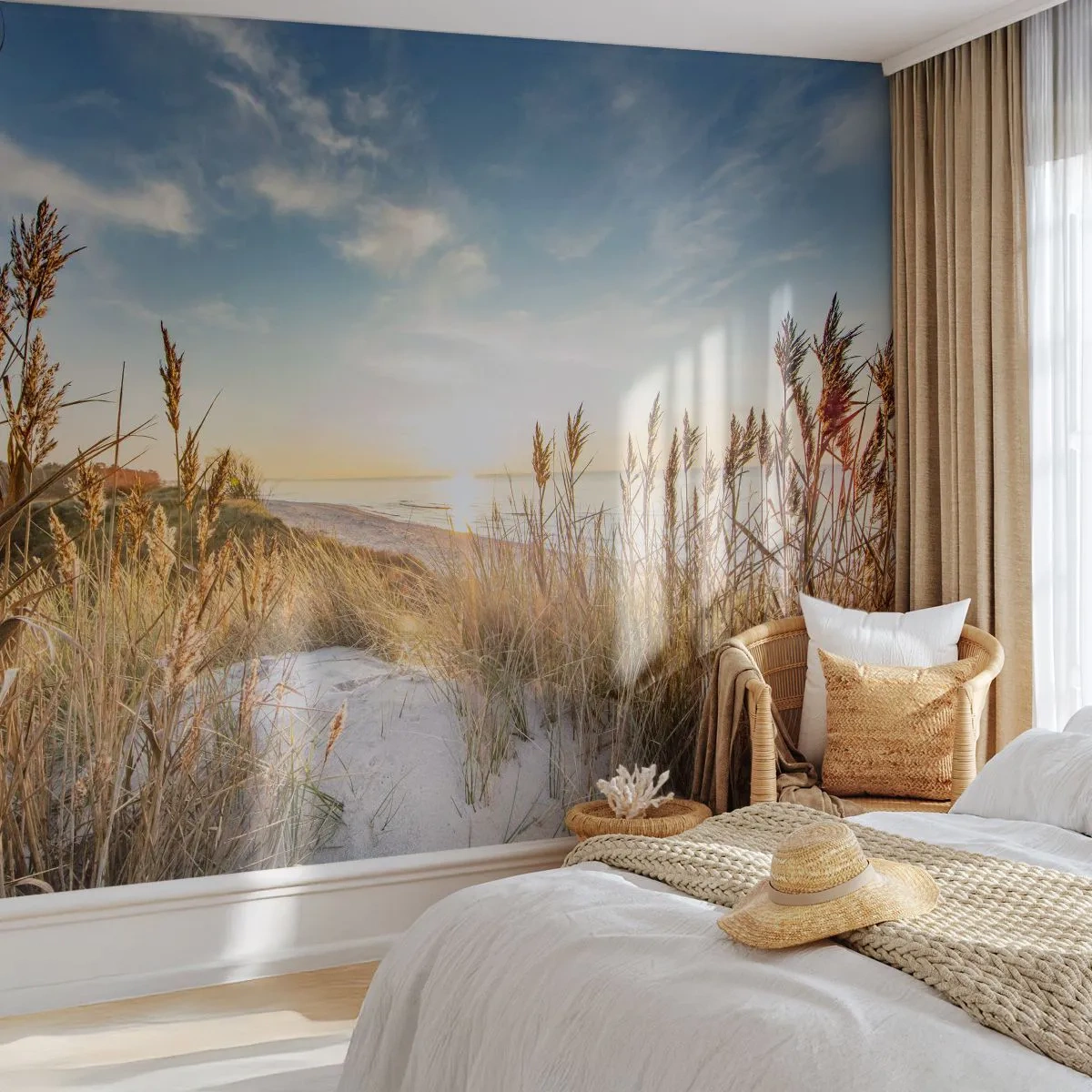 Tapet Premium Canvas - Plaja de nord - Peisaj, Mare, plajă - 350x256 cm