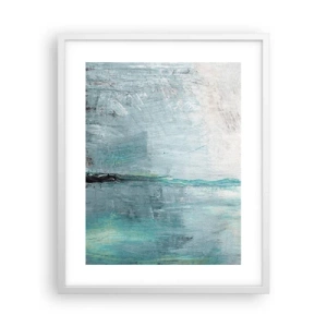 Poster în ramă albă - Orizontal în albastru - 40x50 cm