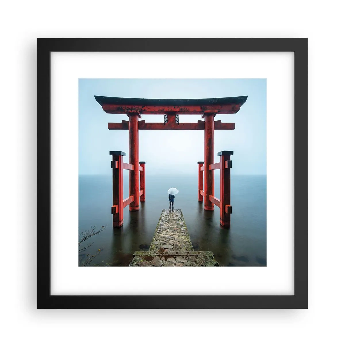 Poster în ramă neagră - Reverie japoneză - 30x30 cm
