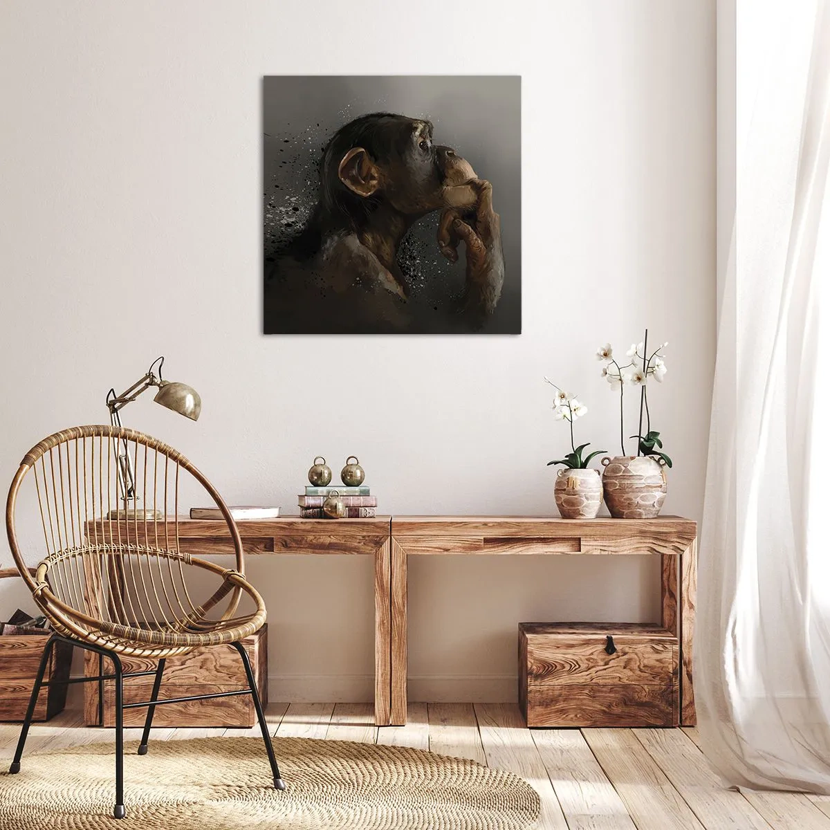 Tablou pe pânză - Cu siguranță, gânditorul - 50x50 cm