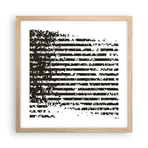 Poster în ramă de stejar deschis - Ritm și zgomot - 40x40 cm