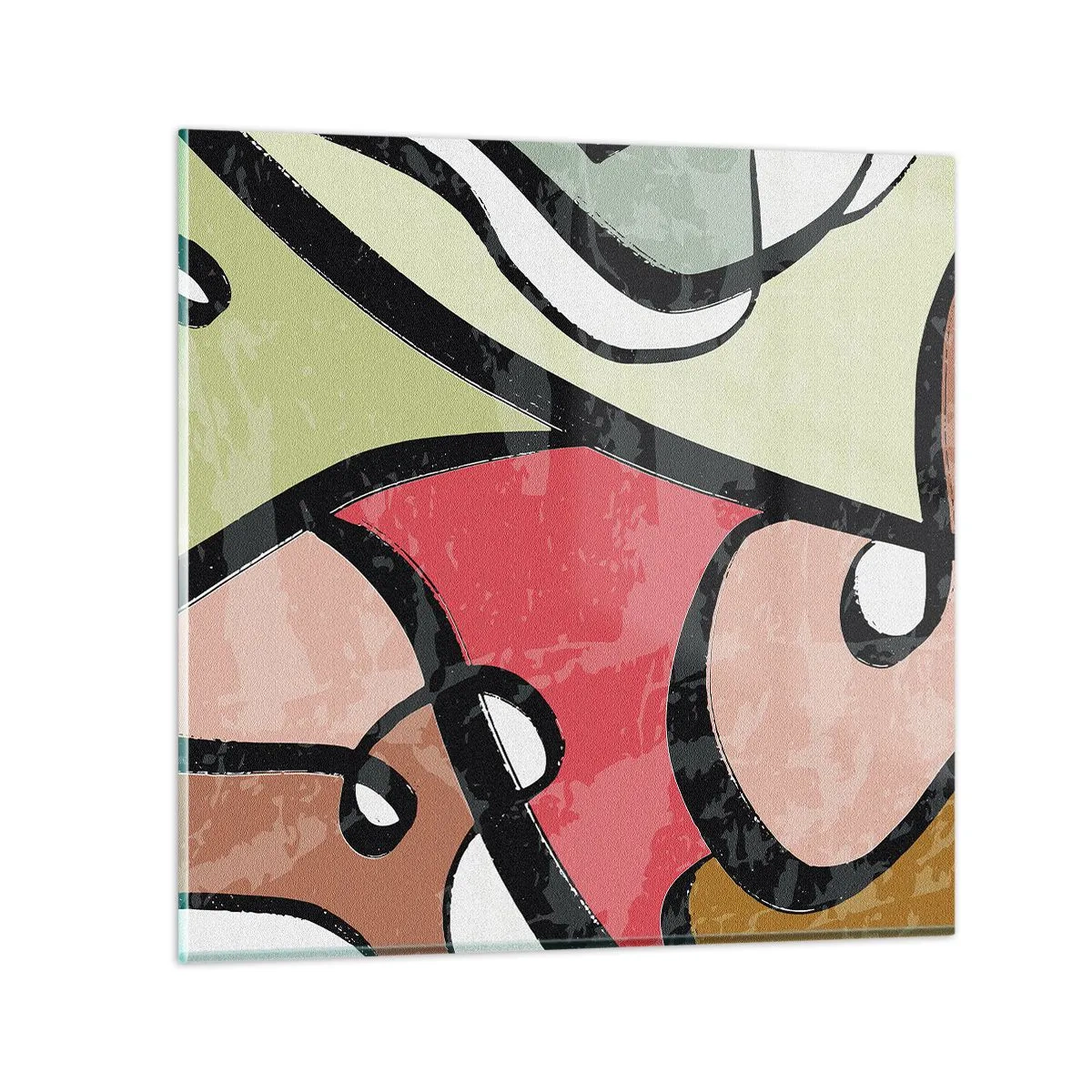 Tablou pe sticlă - Piruetă printre culori - 70x70 cm