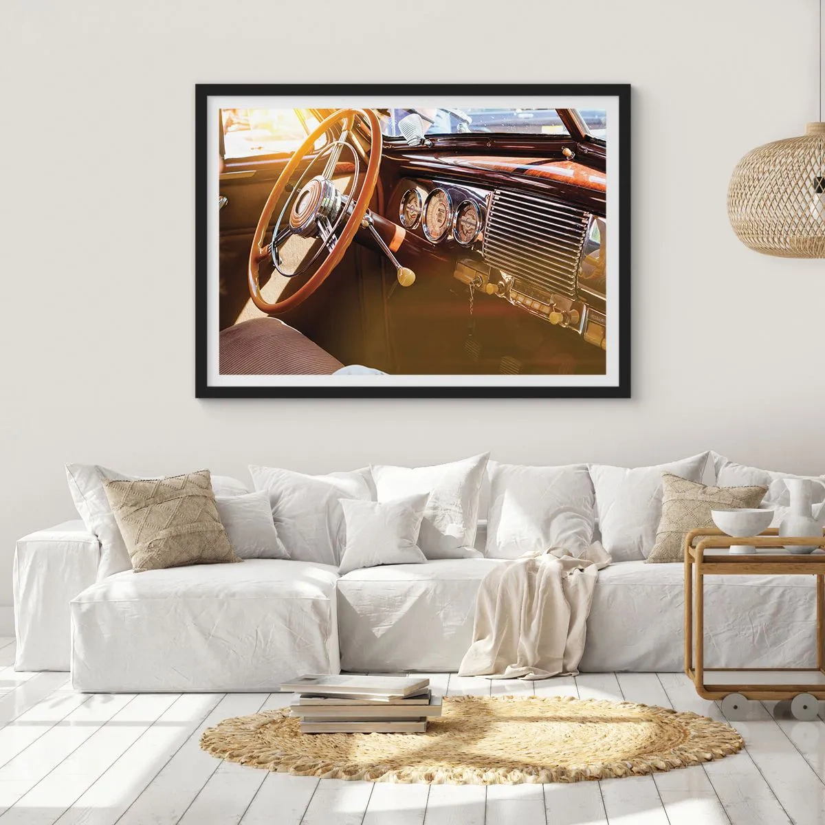 Poster în ramă neagră - O adiere de lux din trecut - 91x61 cm