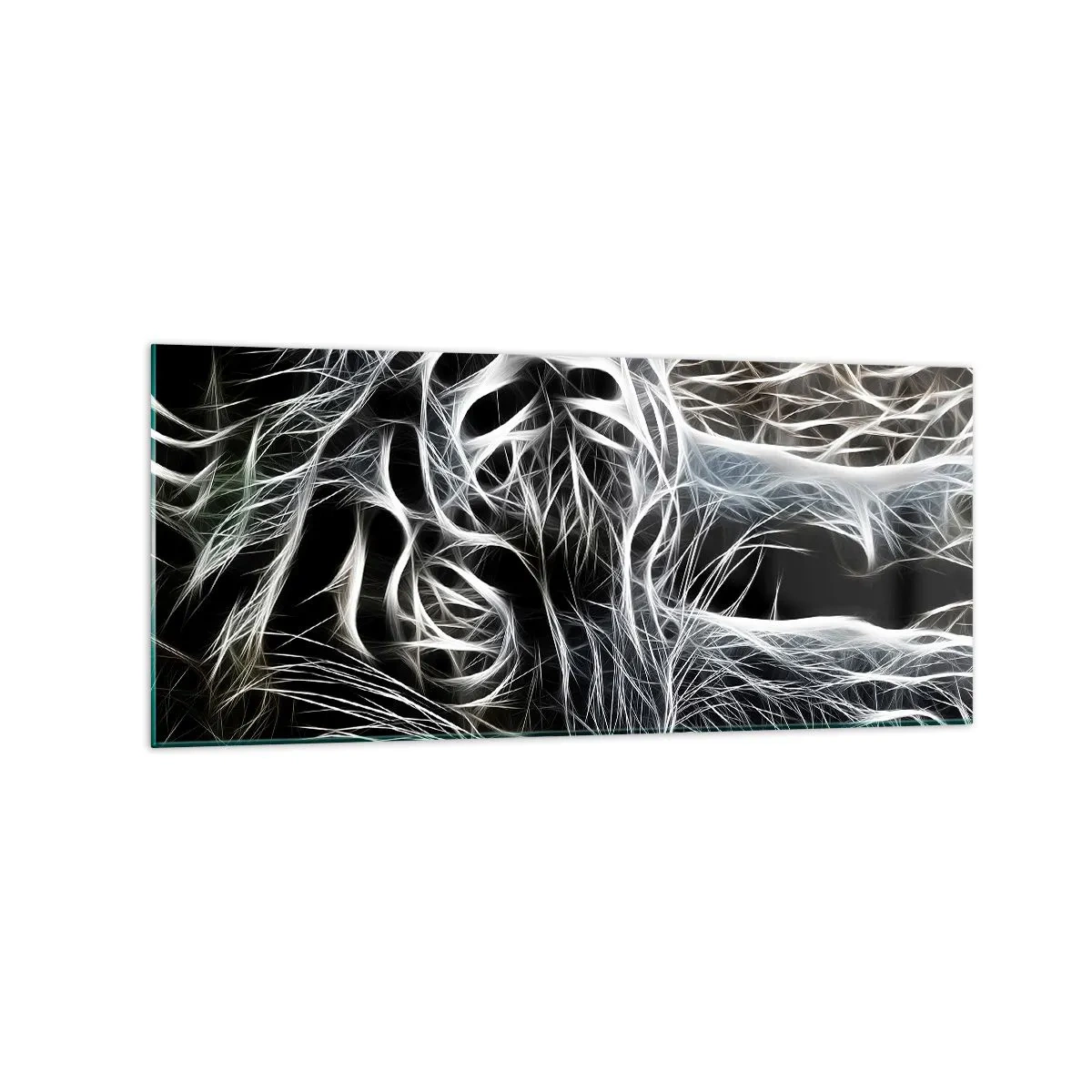 Tablou pe sticlă - Un studiu al lejerității felinelor - 120x50 cm