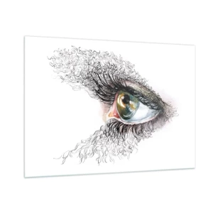 Tablou pe sticlă - Privește direct în suflet - 100x70 cm