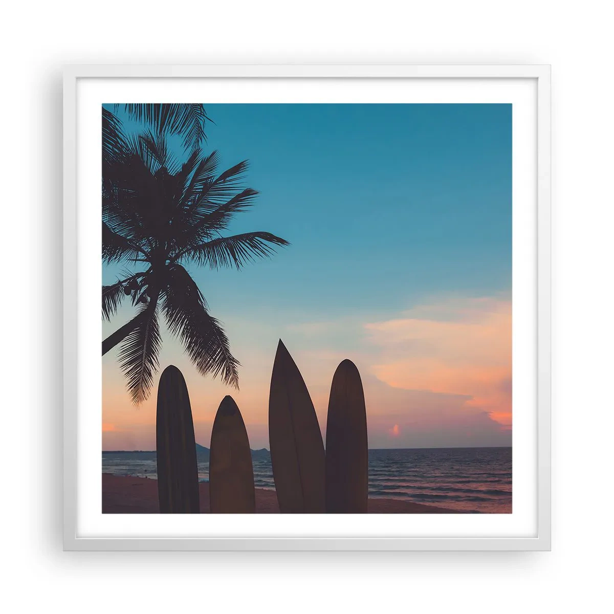 Poster în ramă albă - Și mâine ne vom distra - 60x60 cm