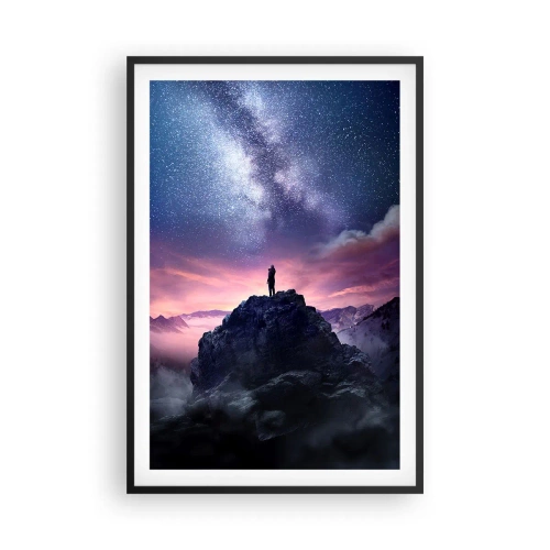 Poster în ramă neagră - Și a simțit viața - 61x91 cm