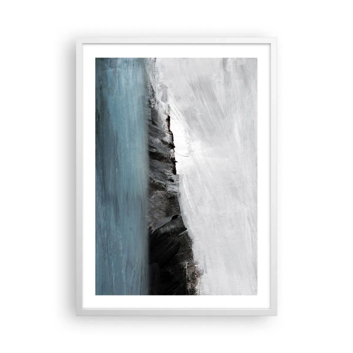 Poster în ramă albă - Apă - pământ: lupta elementelor - 50x70 cm