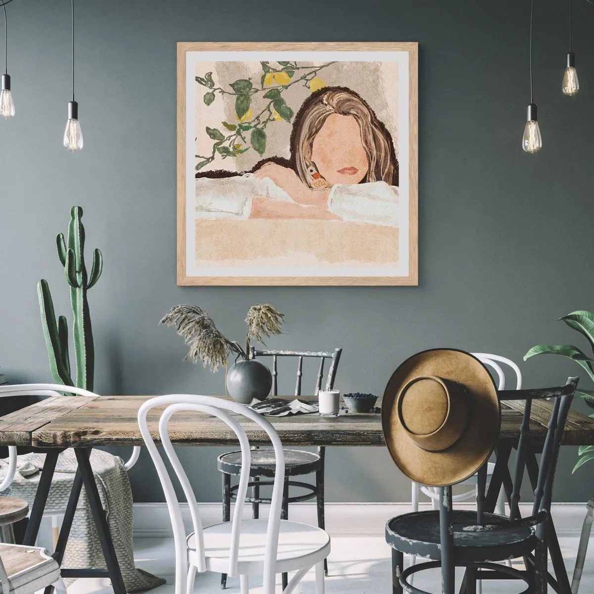 Poster în ramă de stejar deschis - Frumusețea sudului - 60x60 cm