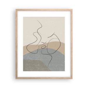 Poster în ramă de stejar deschis - Ca o atingere de pensulă - 40x50 cm