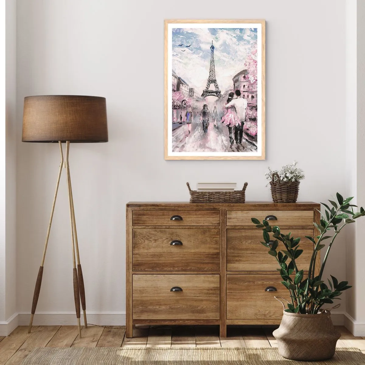 Poster în ramă de stejar deschis - Dacă ar fi să te îndrăgostești, atunci doar de... - 70x100 cm