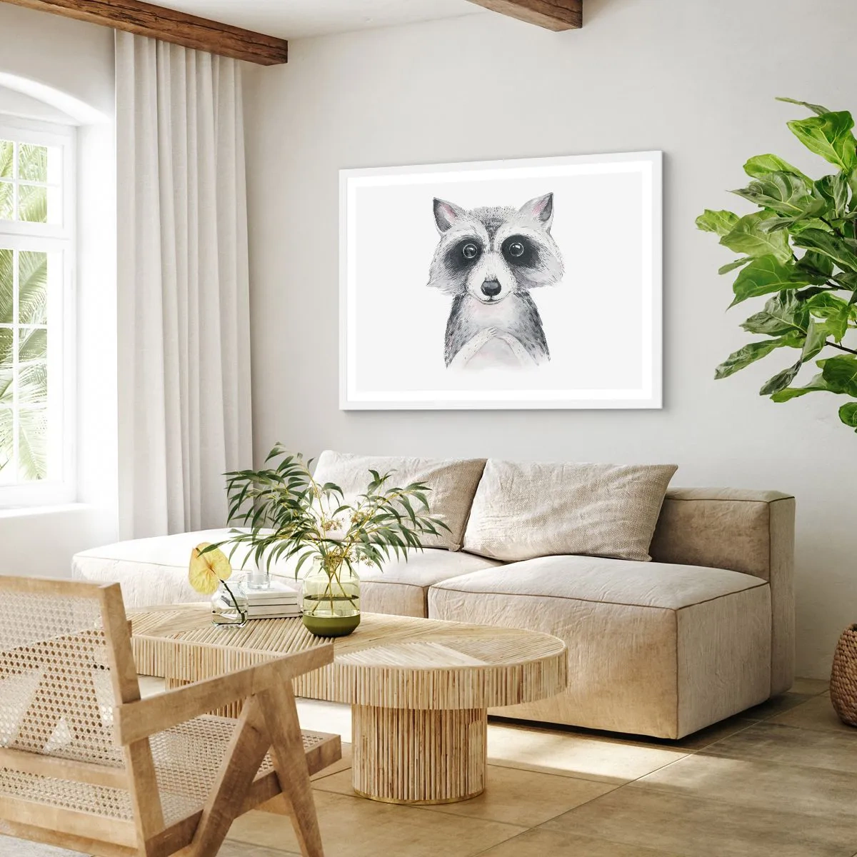 Poster în ramă albă - Un moment pentru emoții - 100x70 cm