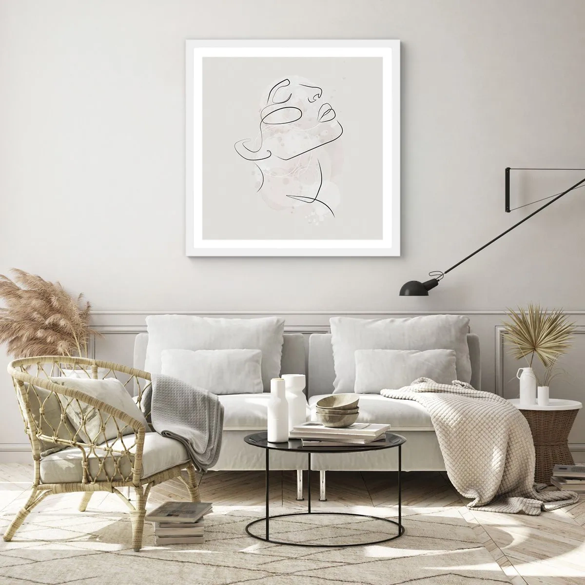 Poster în ramă albă - Schiță de vis - 50x50 cm