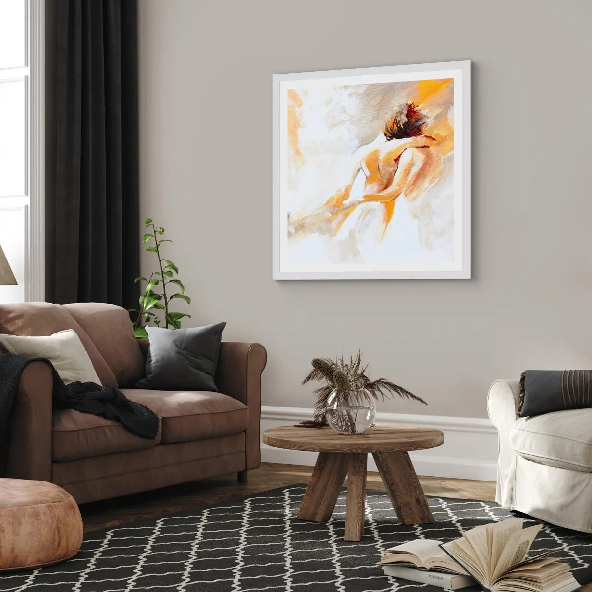 Poster în ramă albă - În cerul proximității - 40x40 cm