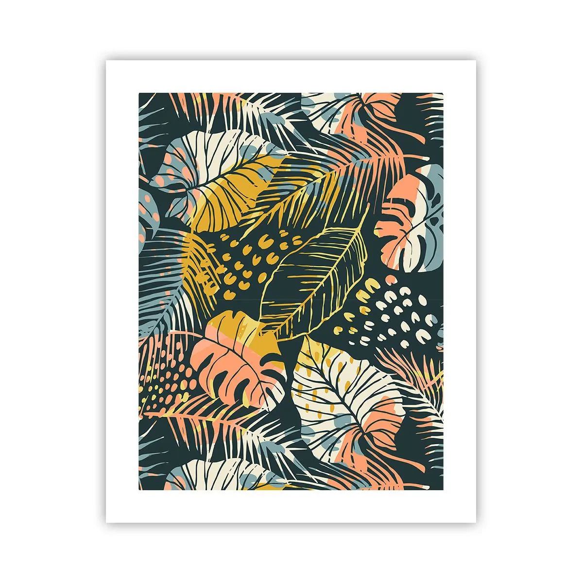 Poster - Fantezie cu frunze - 40x50 cm