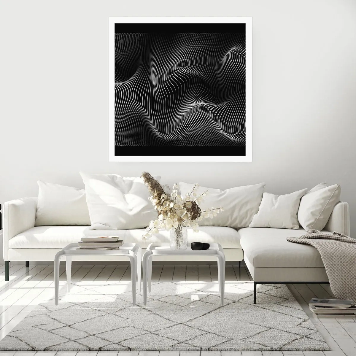 Poster - Dansul luminii în spațiu - 60x60 cm