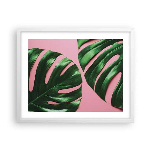 Poster în ramă albă - Întâlnire verde - 50x40 cm