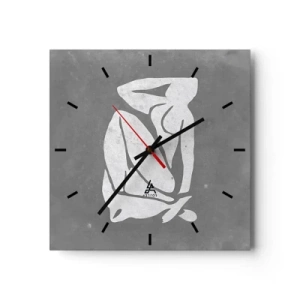 Ceas de perete - Ceas pe sticlă - În reverie - 30x30 cm