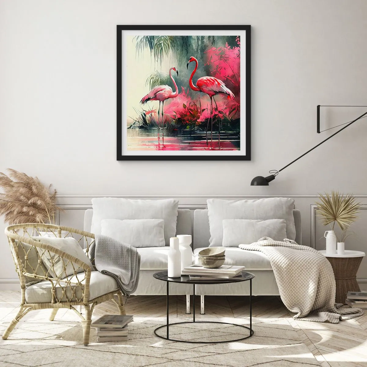 Poster în ramă neagră - O lecție de farmec natural - 40x40 cm
