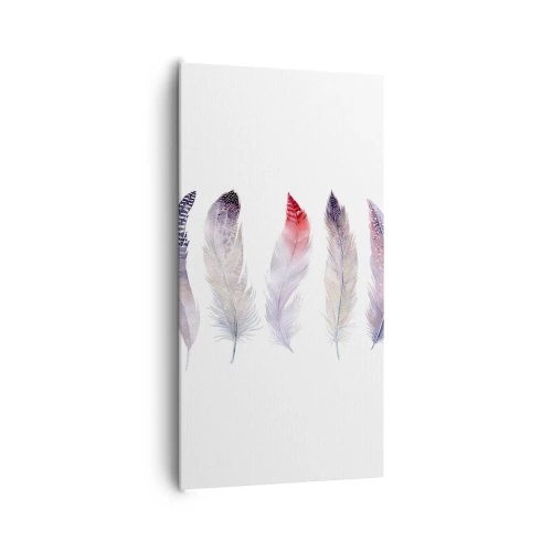 Tablou pe pânză - Delicate ca o ceață multicoloră - 65x120 cm