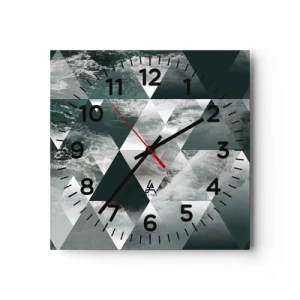 Ceas de perete - Ceas pe sticlă - O perspectivă de cristal - 30x30 cm