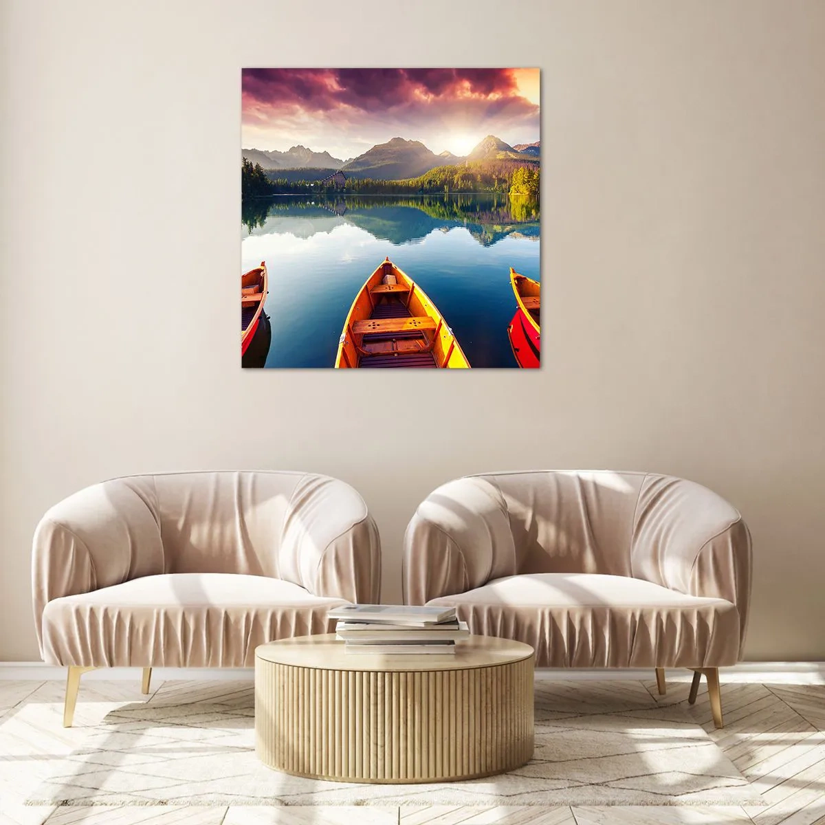 Tablou pe sticlă - Nimic împotriva naturii - 60x60 cm