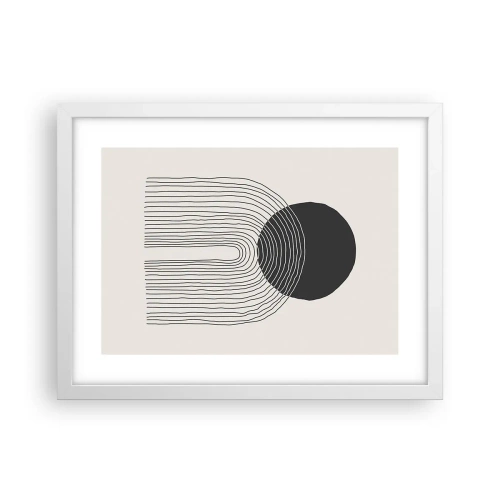 Poster în ramă albă - Tremurând și încrezător - 40x30 cm
