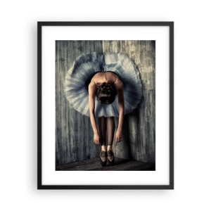 Poster în ramă neagră - Când muzica se oprește - 40x50 cm