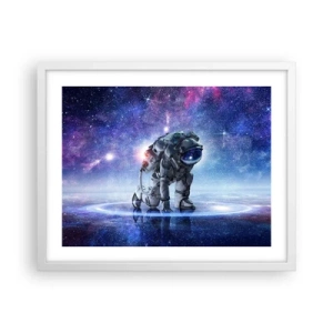 Poster în ramă albă - Cerul înstelat de deasupra mea - 50x40 cm