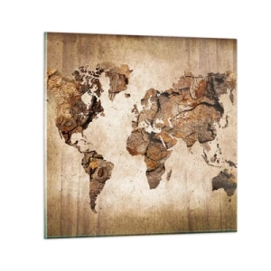 Tablou pe sticlă - Descoperirea lumii - 50x50 cm