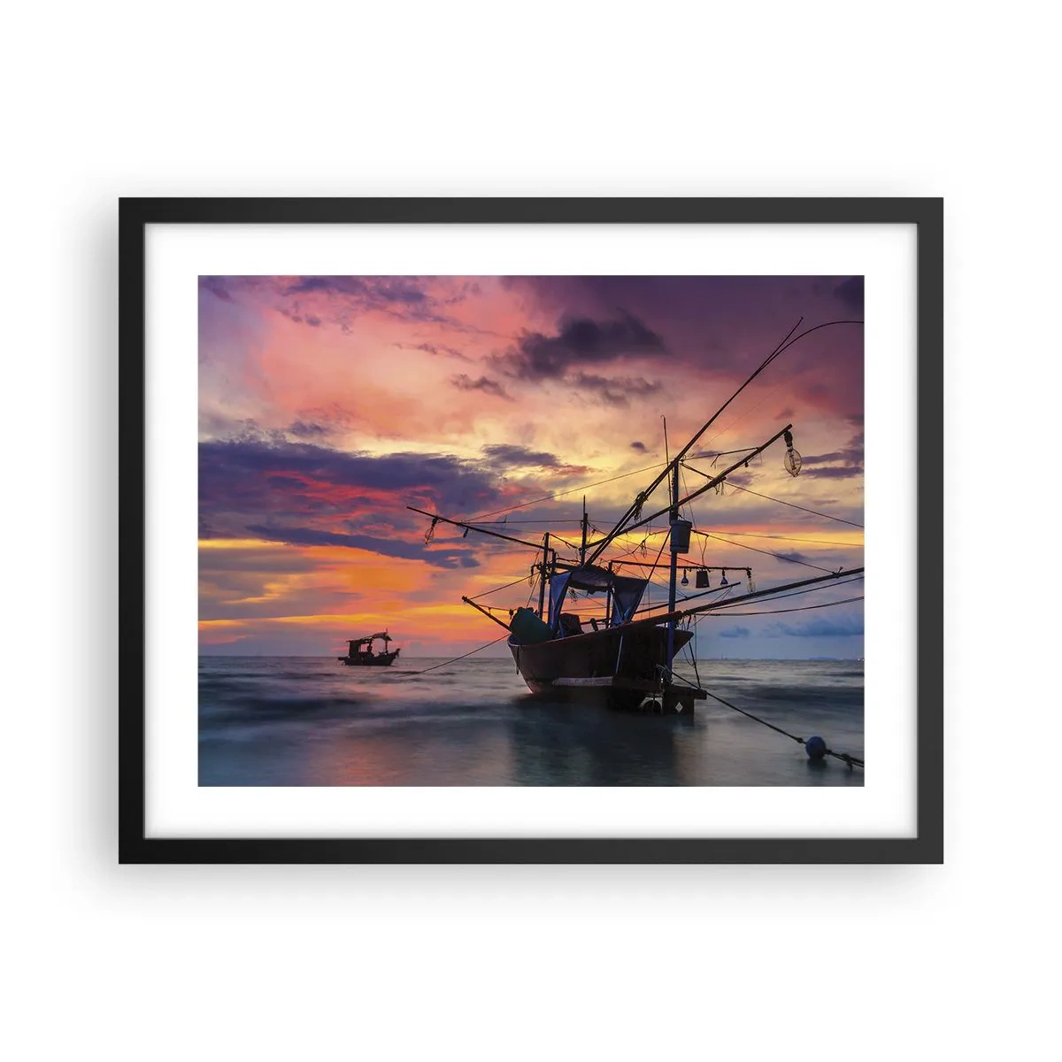 Poster în ramă neagră - O seară exotică - 50x40 cm