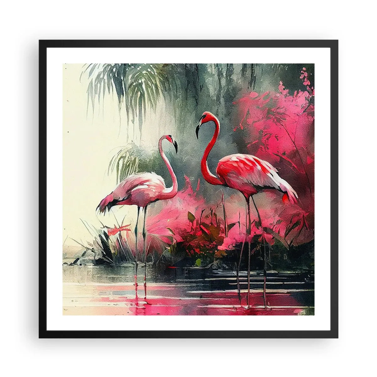 Poster în ramă neagră - O lecție de farmec natural - 60x60 cm