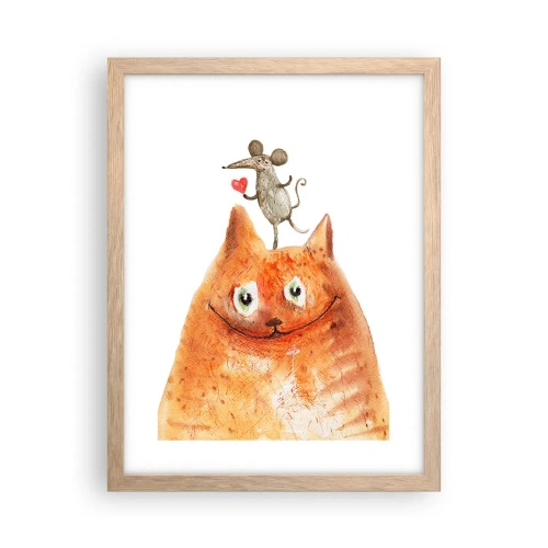 Poster în ramă de stejar deschis - Paradoxurile iubirii - 30x40 cm