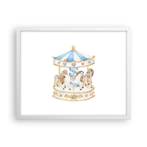 Poster în ramă albă - Copilărie dulce - 50x40 cm