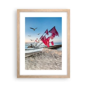 Poster în ramă de stejar deschis - O odihnă binemeritată - 30x40 cm