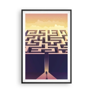 Poster în ramă neagră - Momentul deciziei - 61x91 cm