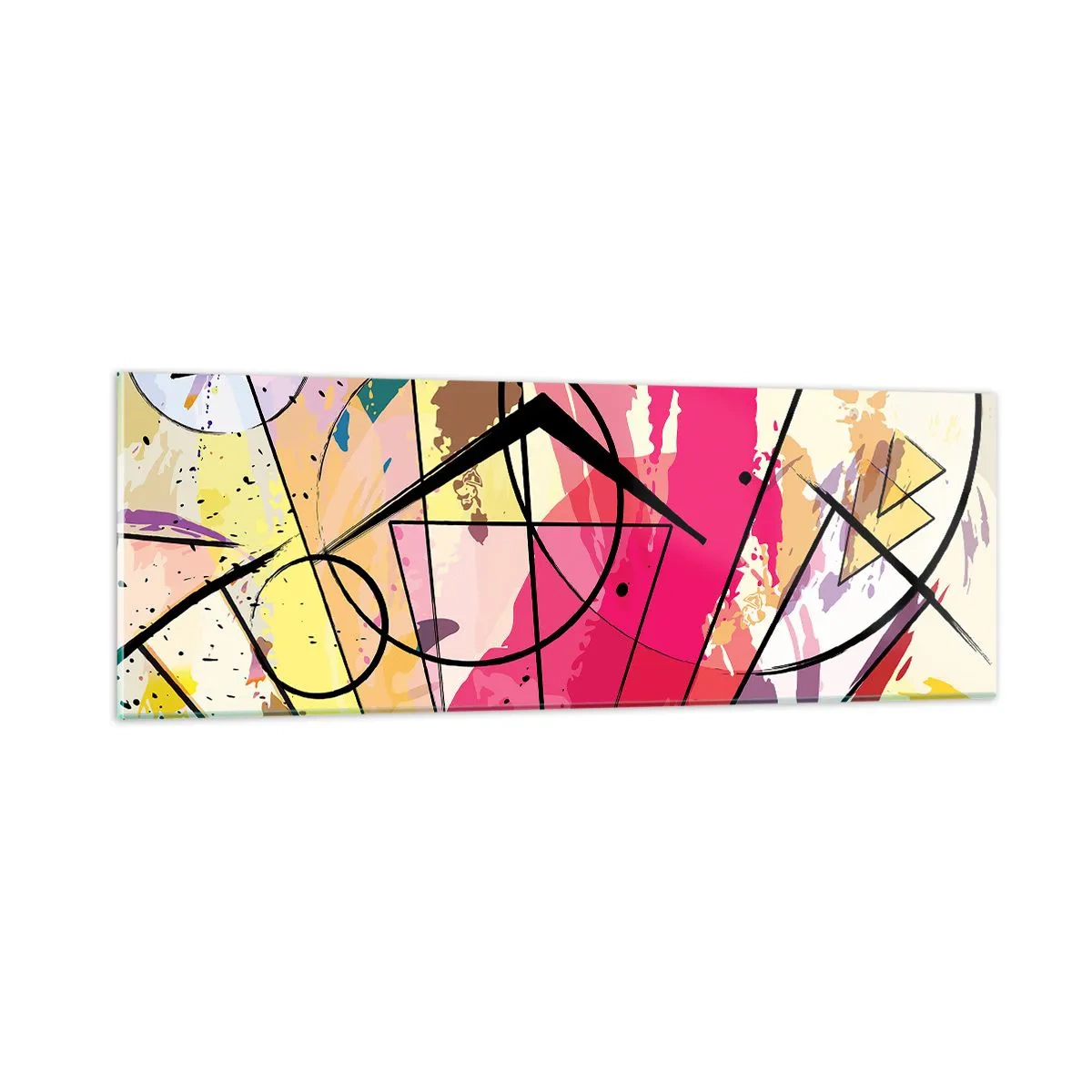 Tablou pe sticlă - Explozie - 90x30 cm