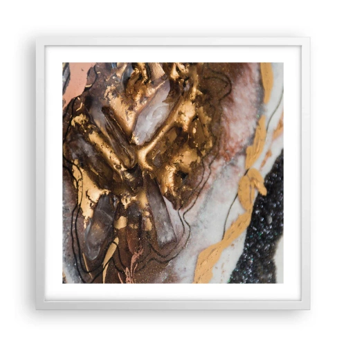 Poster în ramă albă - Elementul pământ - 50x50 cm