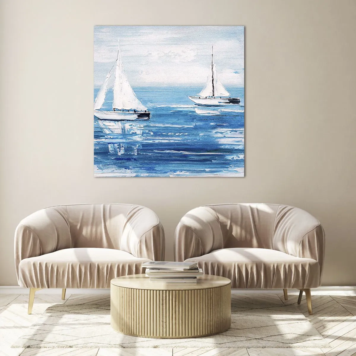 Tablou pe sticlă - Cu un prieten alături de tine - 60x60 cm