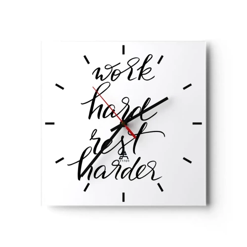 Ceas de perete - Ceas pe sticlă - Echilibrul vieții - 30x30 cm