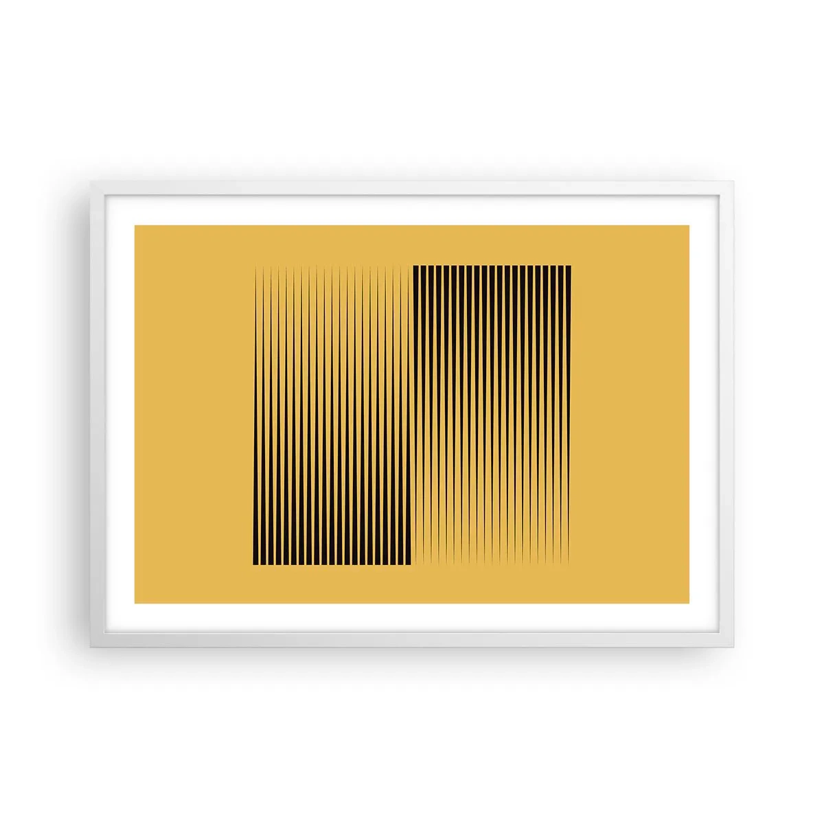 Poster în ramă albă - Pătratul contrariilor - 70x50 cm