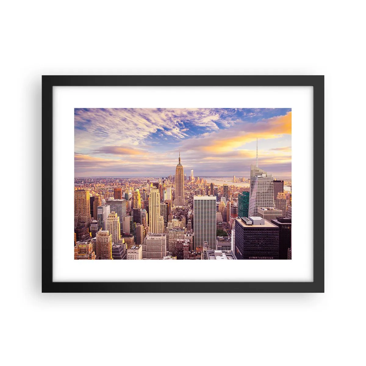 Poster în ramă neagră - Ajungeți la nori înșiși - 40x30 cm