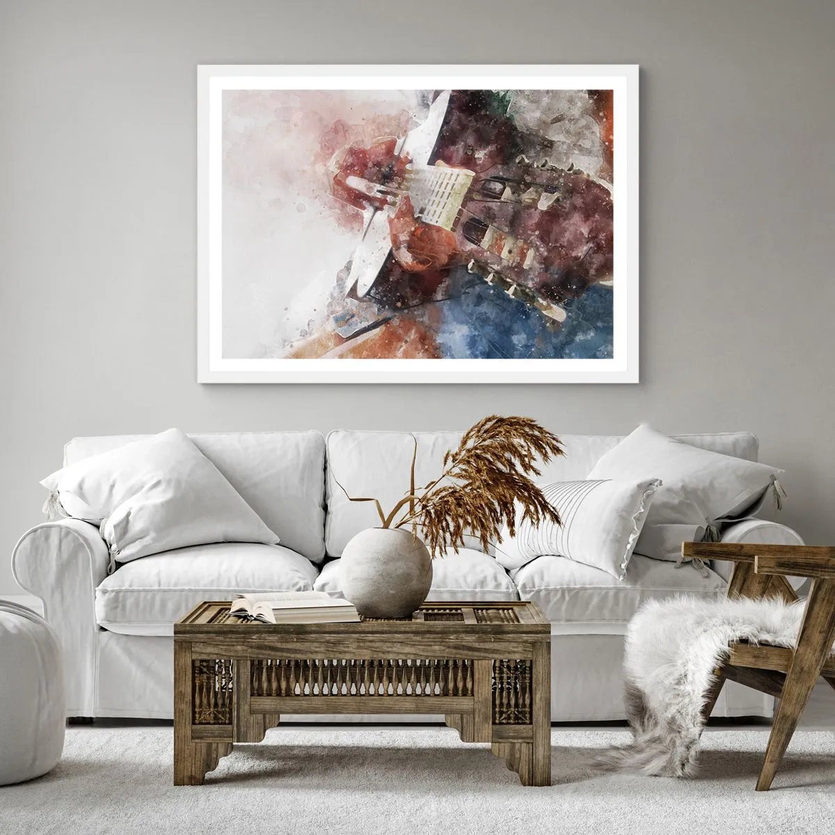 Poster în ramă albă - Și ce părere ai? - 50x50 cm