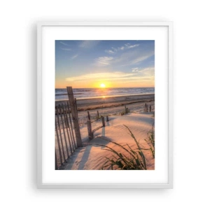 Poster în ramă albă - Strălucirea și umbra vântului - 40x50 cm